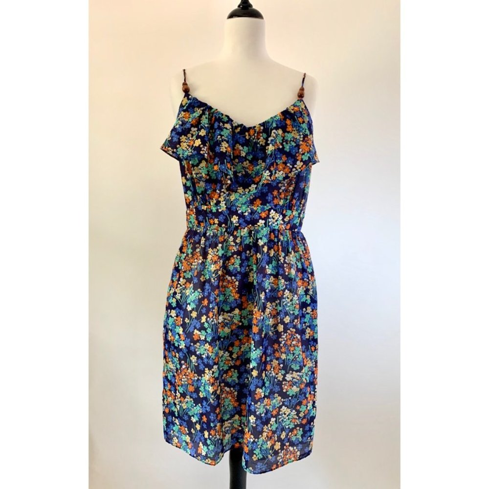 Shoshanna Ruffle Front Floral Dress